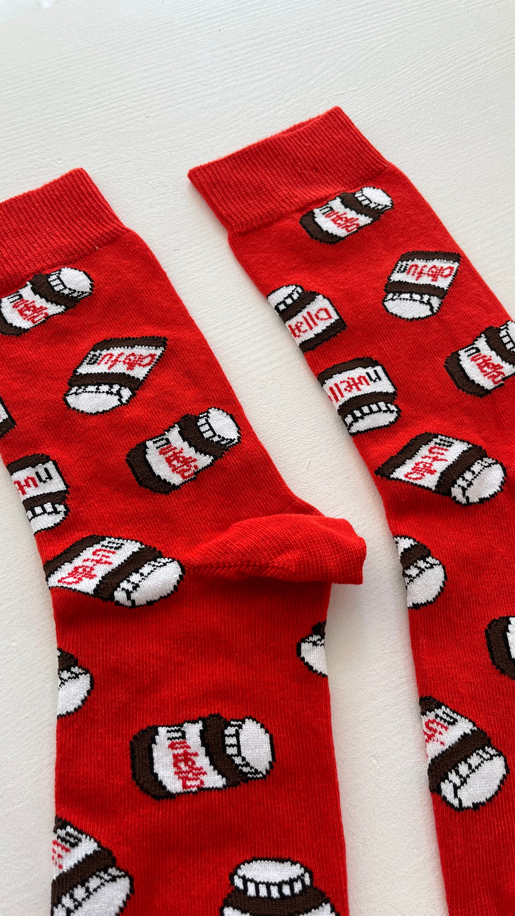 Nutella Lovers Socks-Κόκκινο