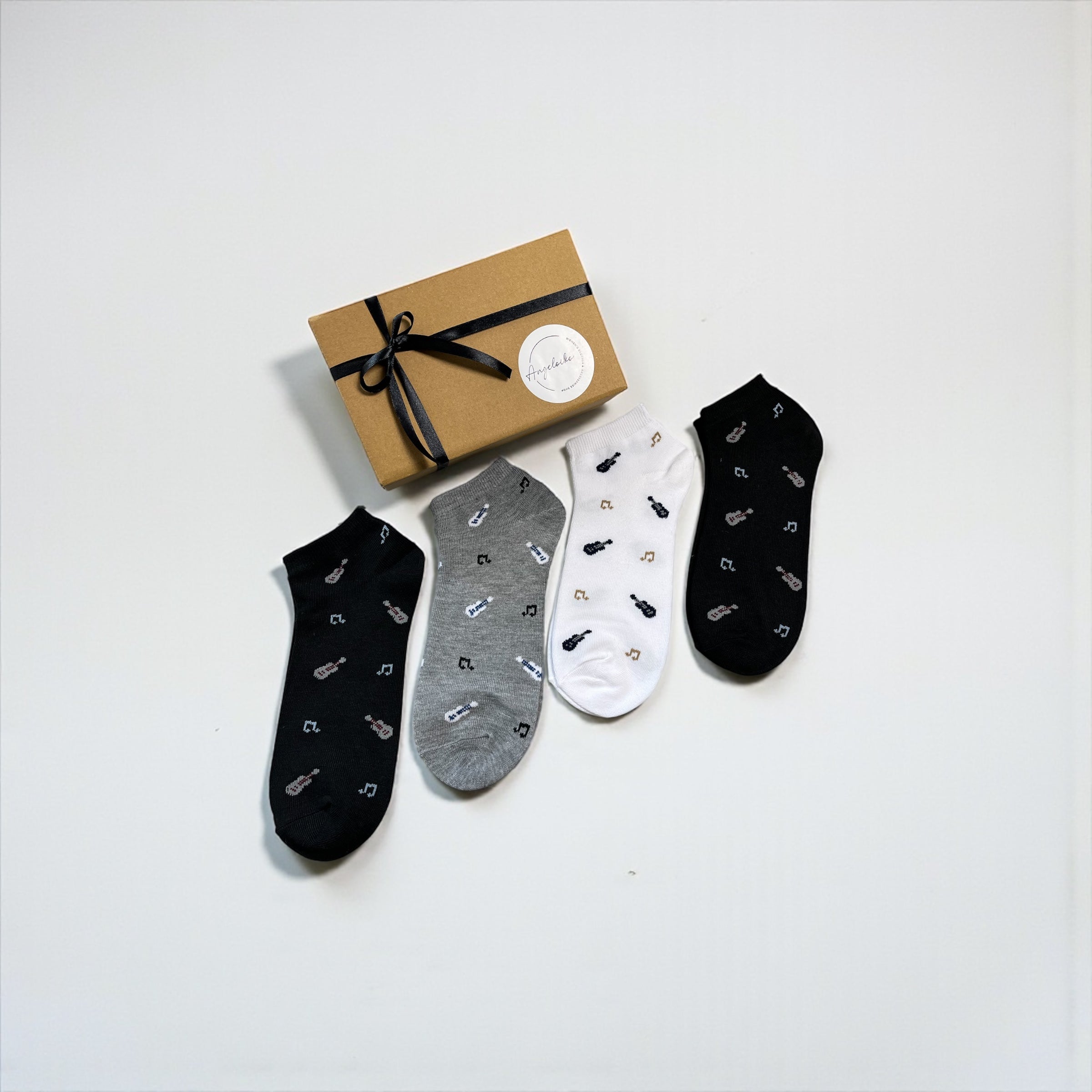 Men’s Socks Gift box σοσόνια με σχεδιάκια κιθάρες