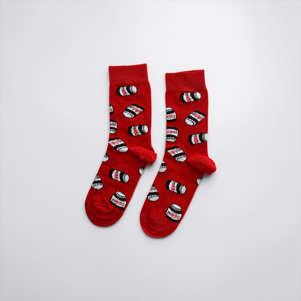 Nutella Lovers Socks-Κόκκινο