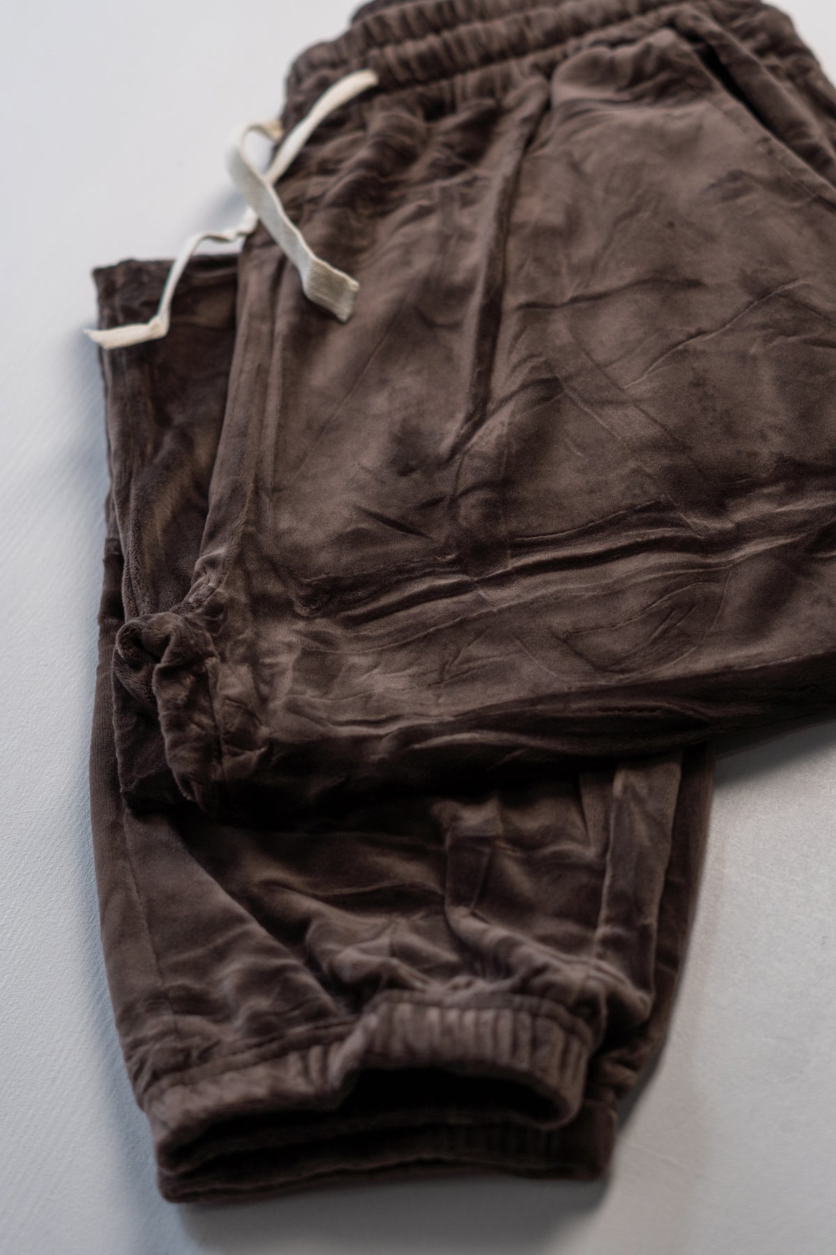 Βελούδινο Jogger Παντελόνι με Τσέπες – Καφέ