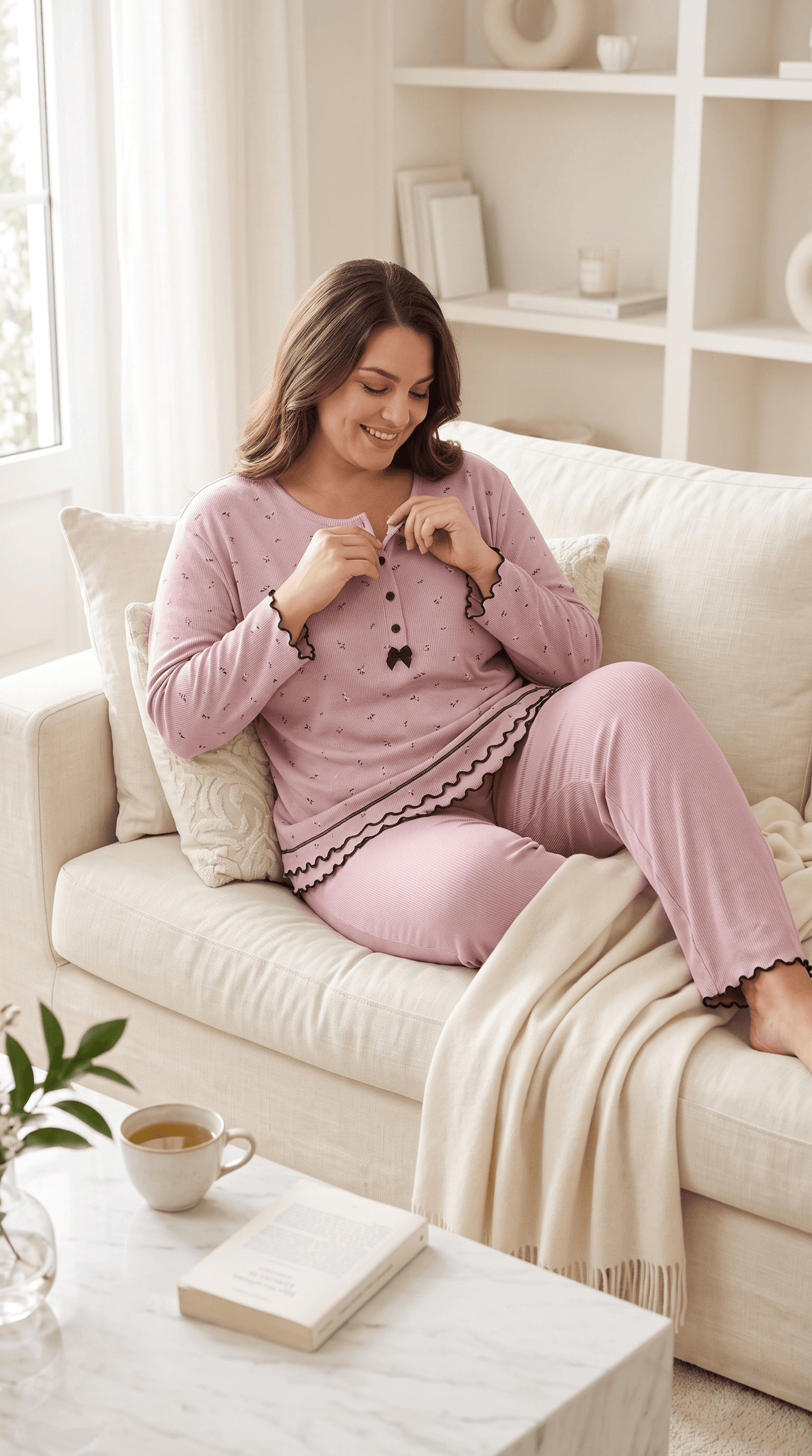 Amélie Ριπ Πιτζάμα Plus Size-Poζ