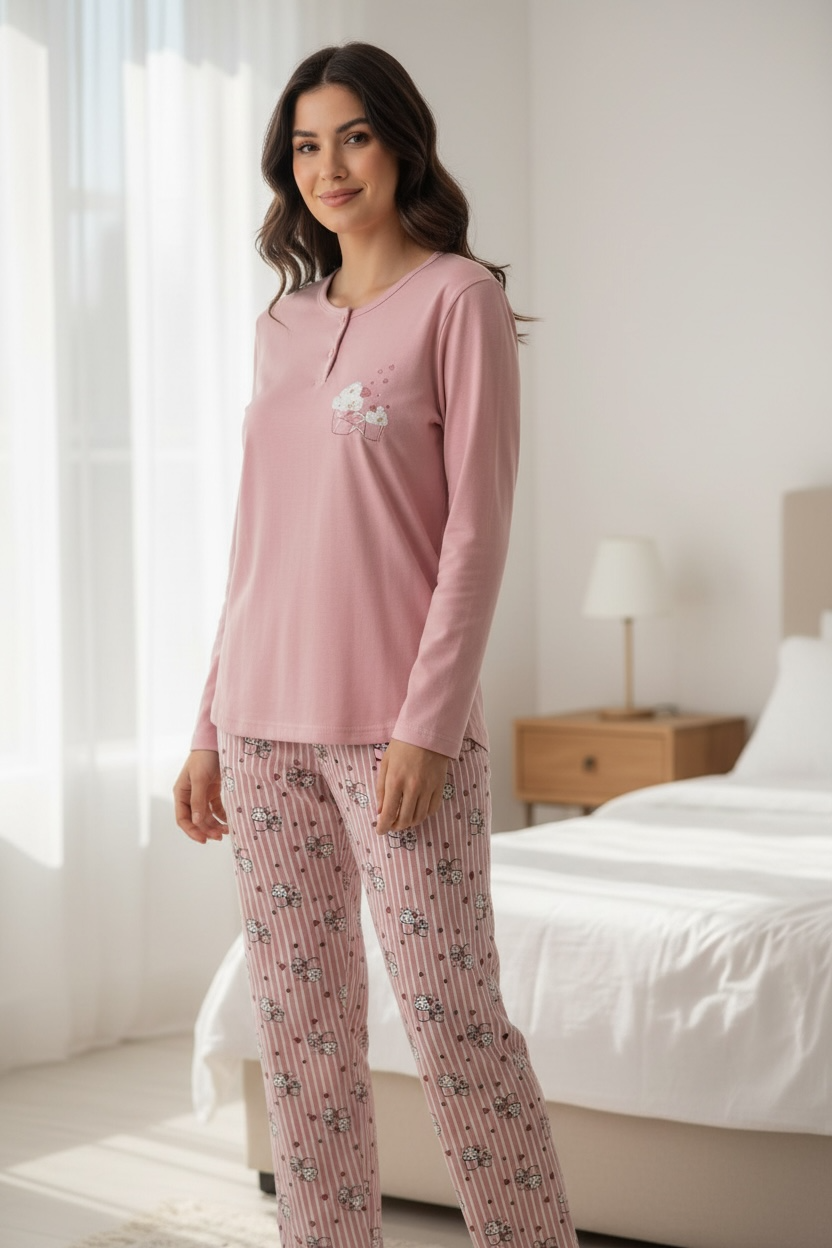 Ροζ Πιτζάμα Coffee Foam