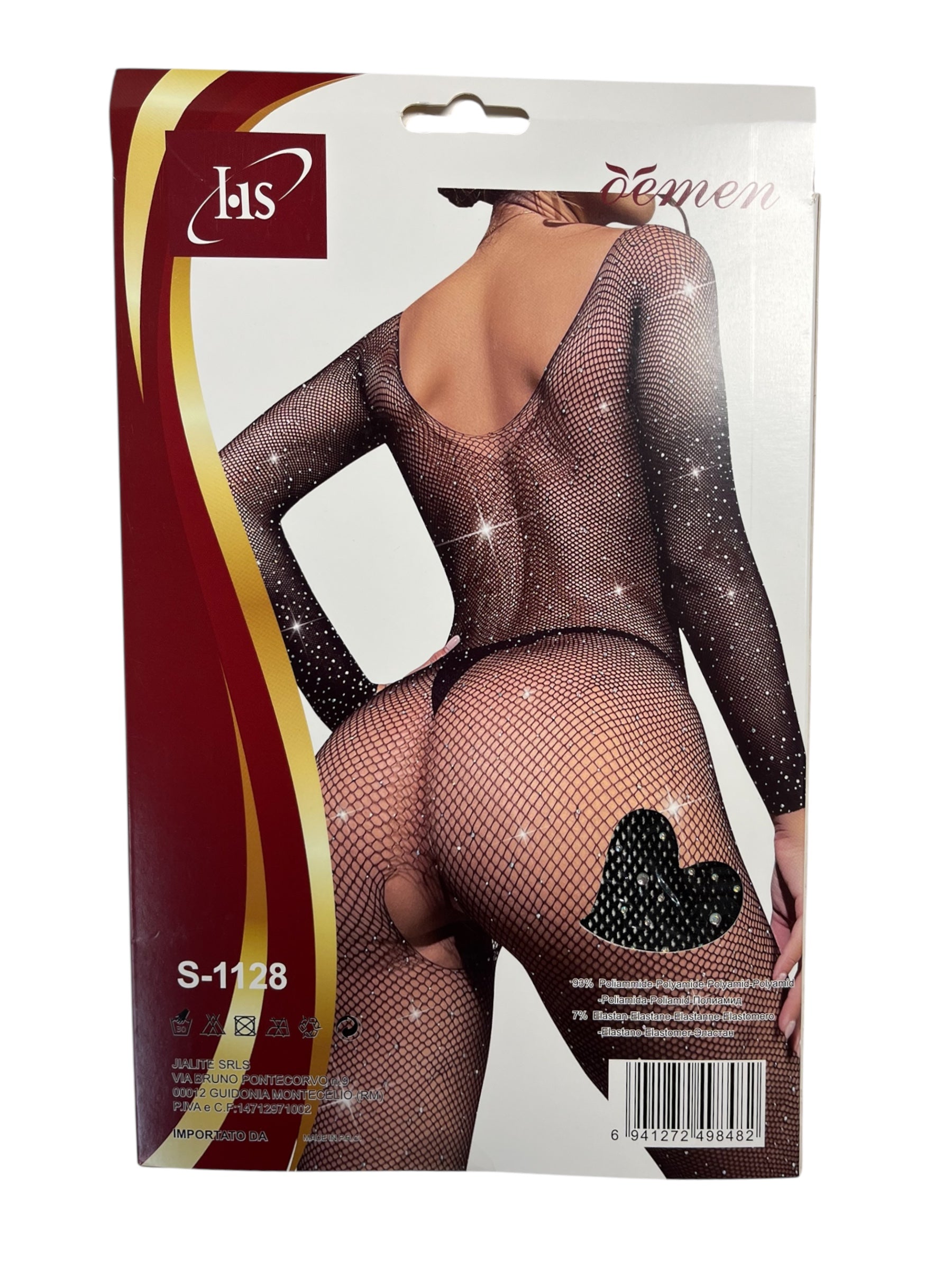 Sexy mesh elastic body tights in a full-length line