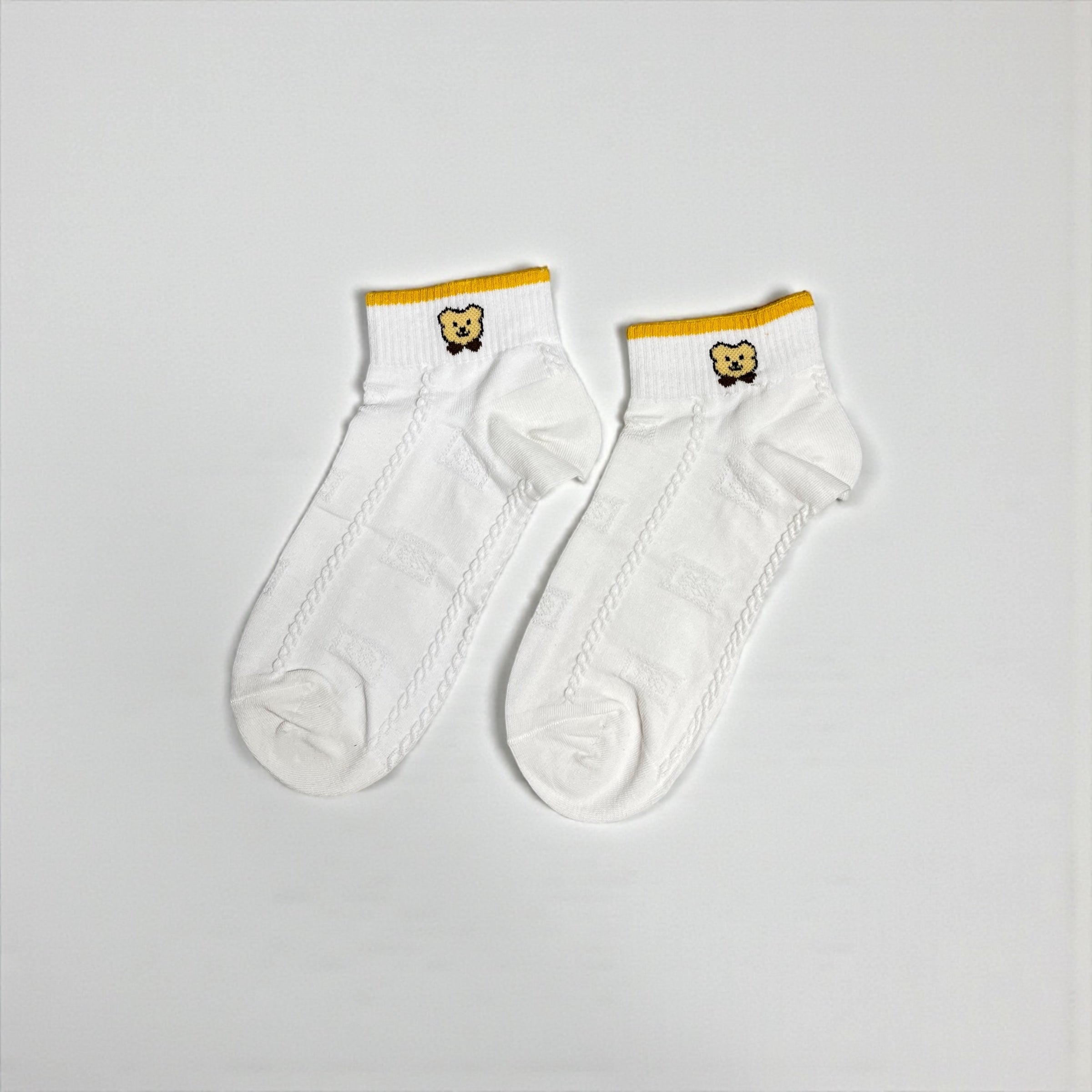 Λευκές Ανάγλυφες Κάλτσες