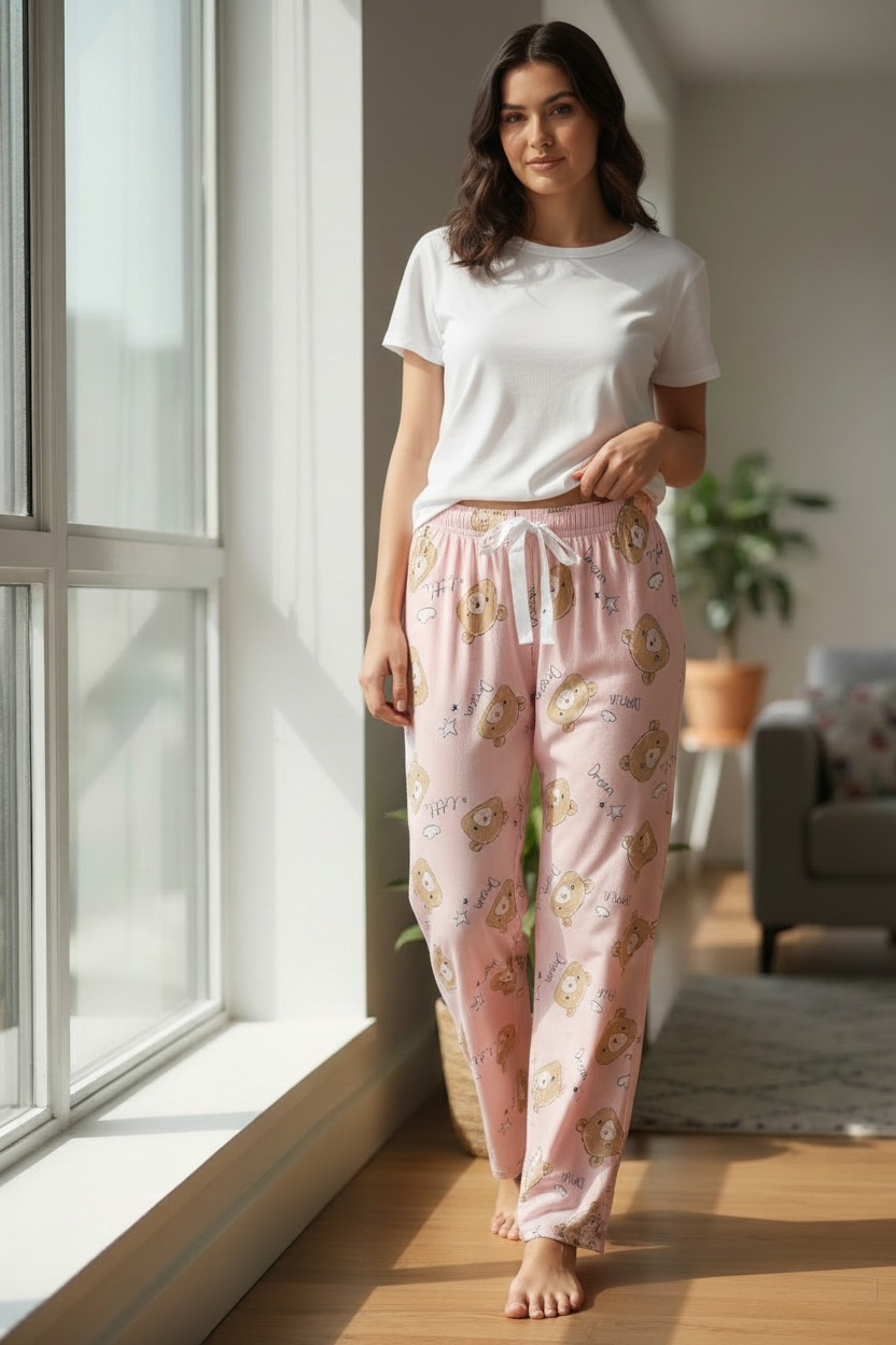 Παντελόνι Πιτζάμας Teddy Pink