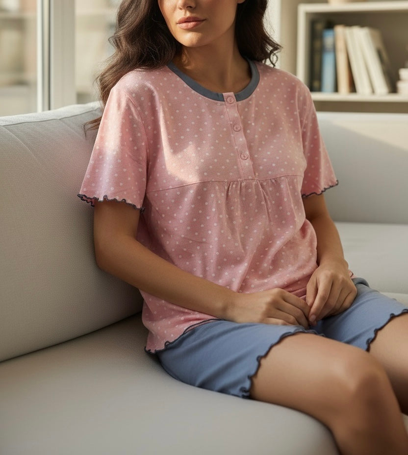 Pistachio Pajamas with Striped Pants