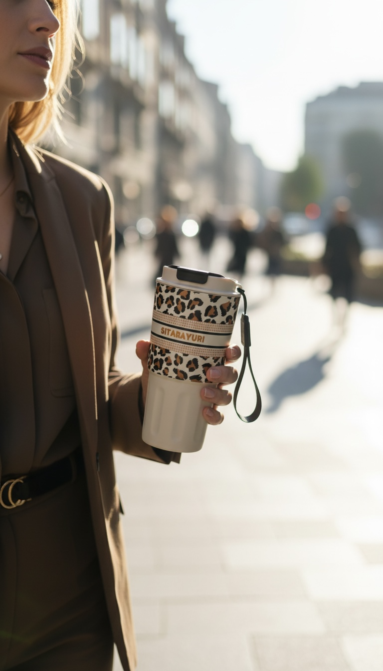 Wild Beige Travel Mug
