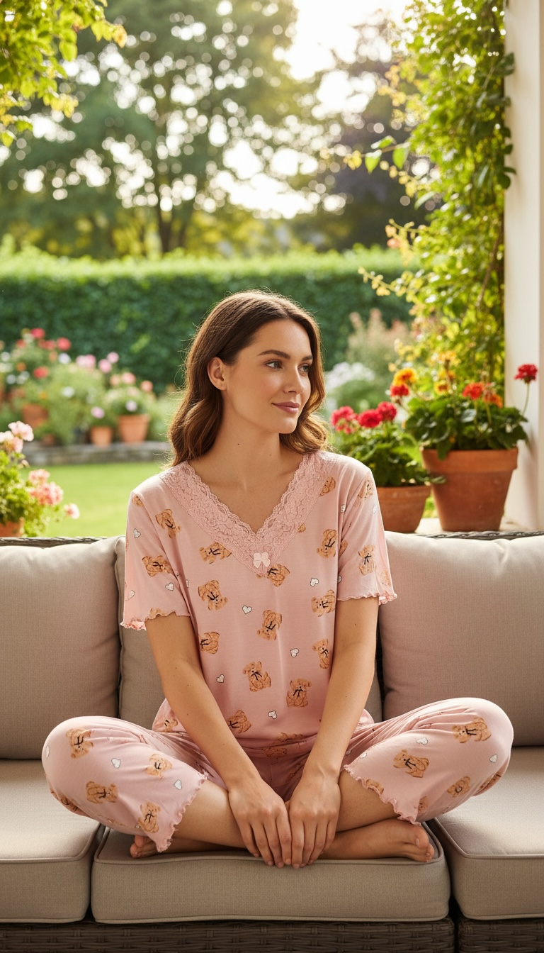 Bear Hug Capri Set- pink