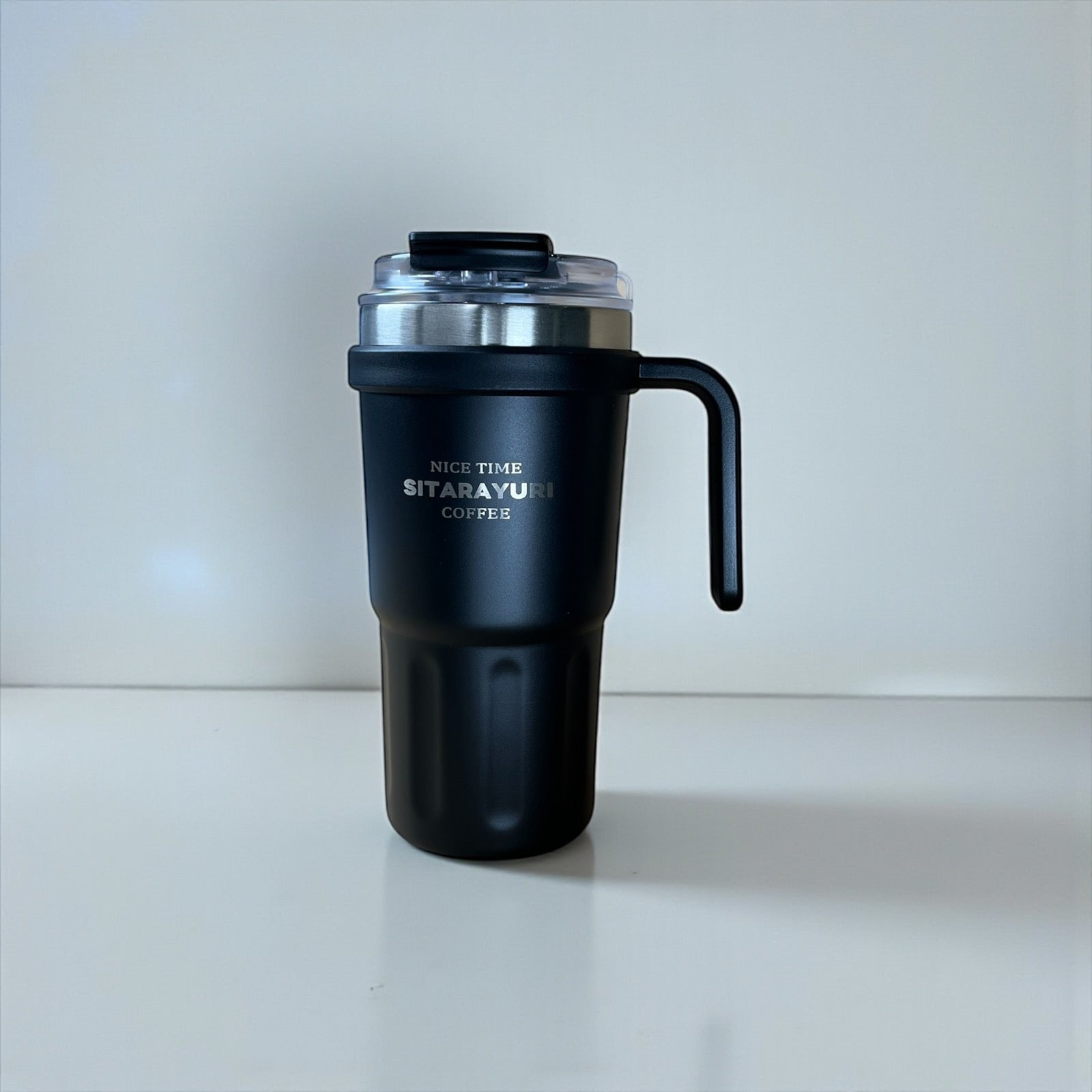 Θερμός 600ml Μαύρο με Διπλό Στόμιο